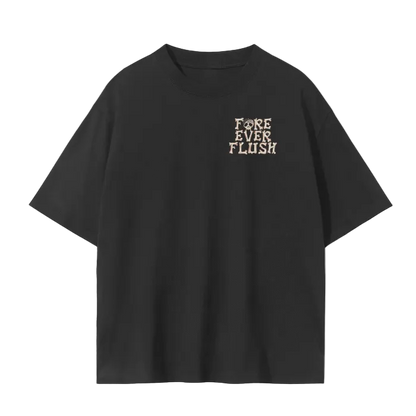 crew neck t-shirt with a graphic print of a pirate foursome playing a game of golf, and the text putt pirates below it.