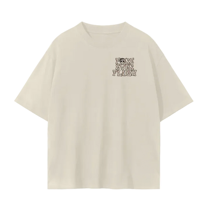 crew neck t-shirt with a graphic print of a pirate foursome playing a game of golf, and the text putt pirates below it.